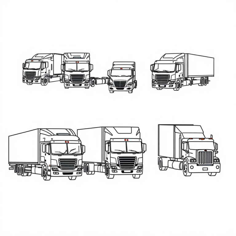 De grote vrachtwagen parade