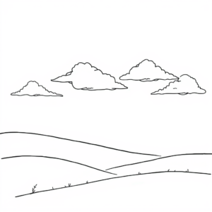 Wolken op de horizon