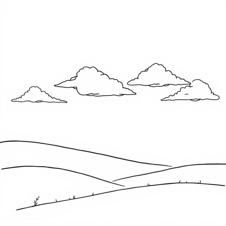 Wolken op de horizon