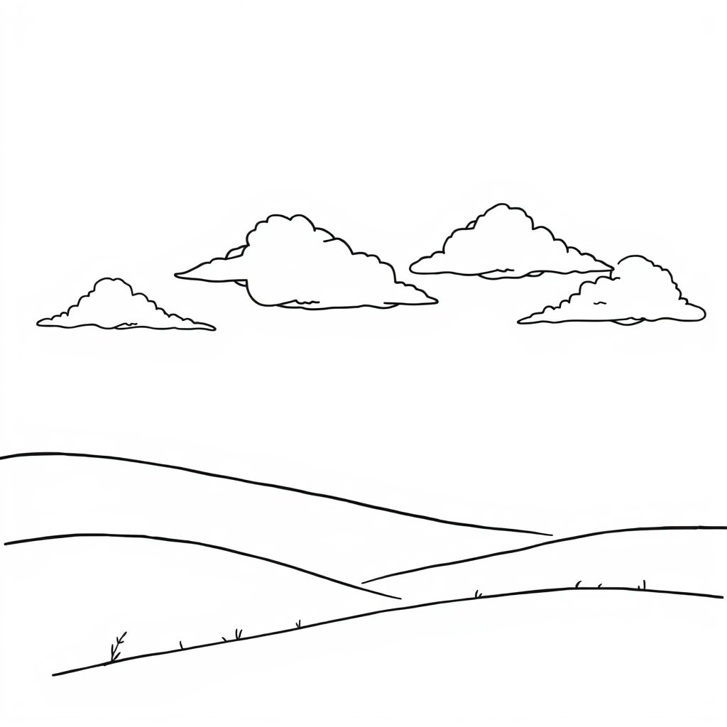Wolken op de horizon