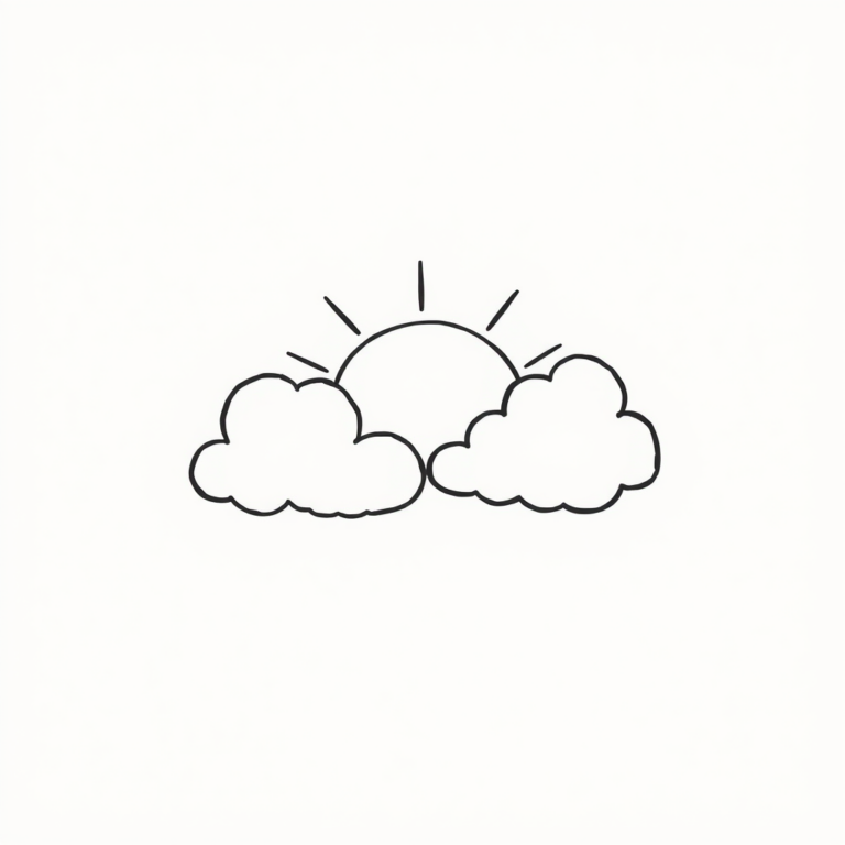 De zon in de wolken