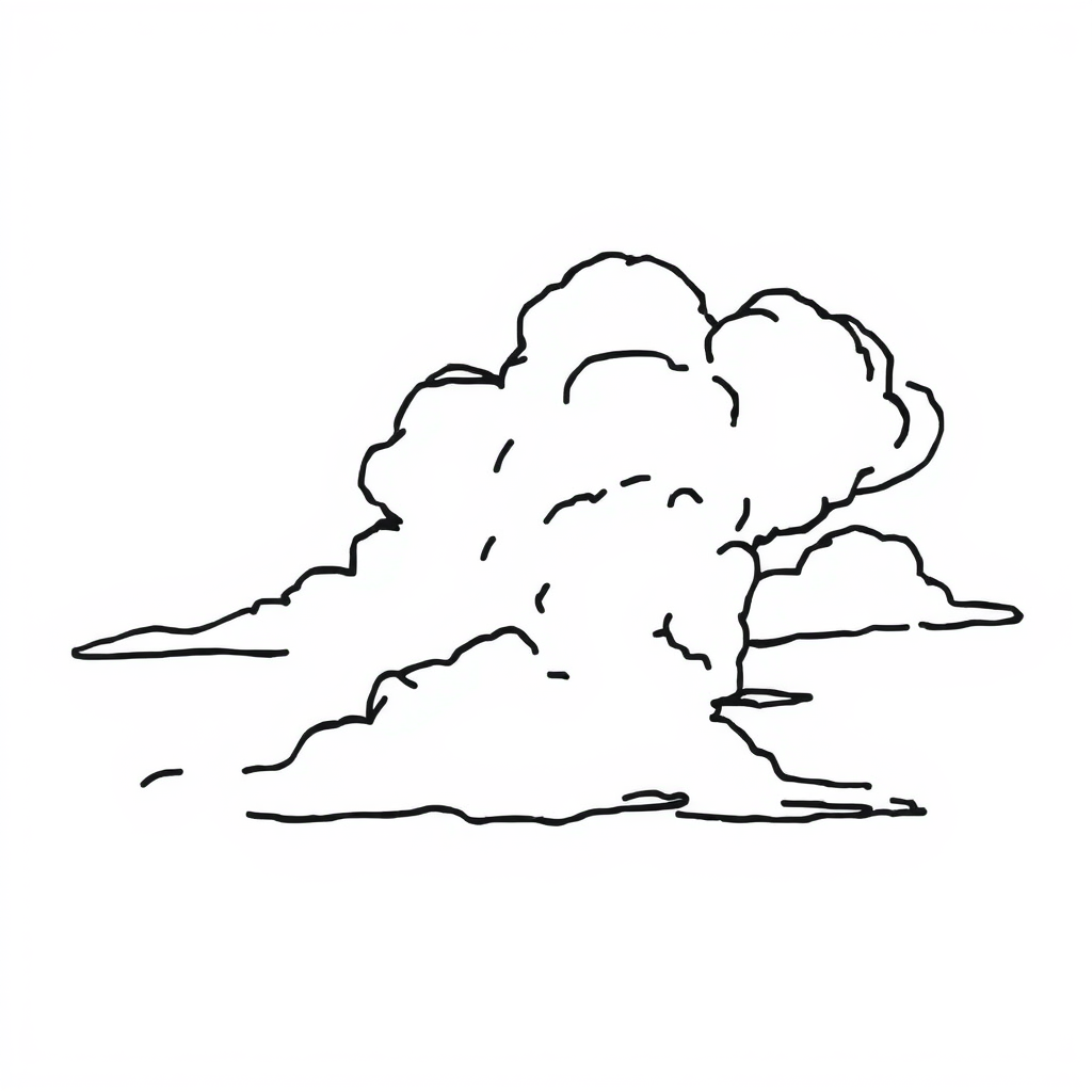 Zwarte Wolken boven de Zee