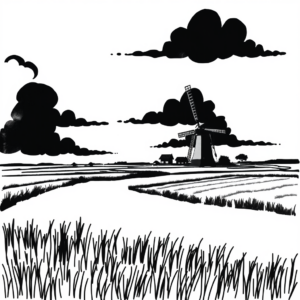 Zwarte Wolken boven de Hollandse Polder