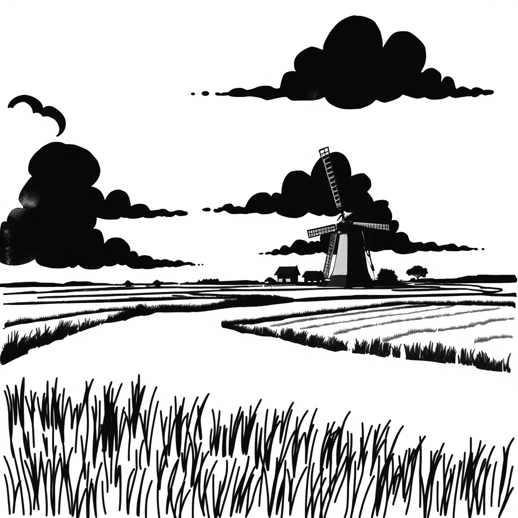 Zwarte Wolken boven de Hollandse Polder