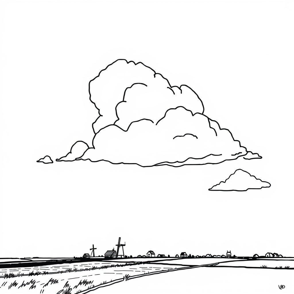 Wolkenlucht boven Holland