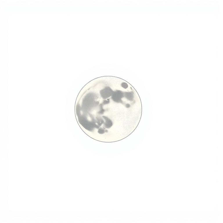 De maan in zonnige nacht