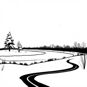 Winterse Sneeuwlandgoed
