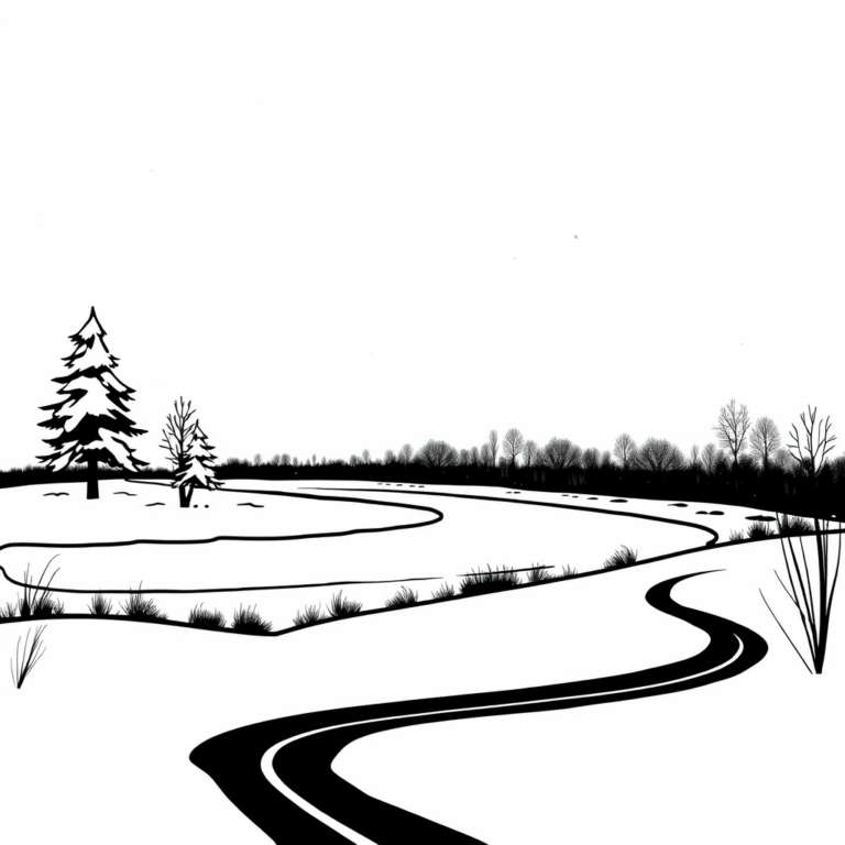 Winterse sneeuwlandgoed