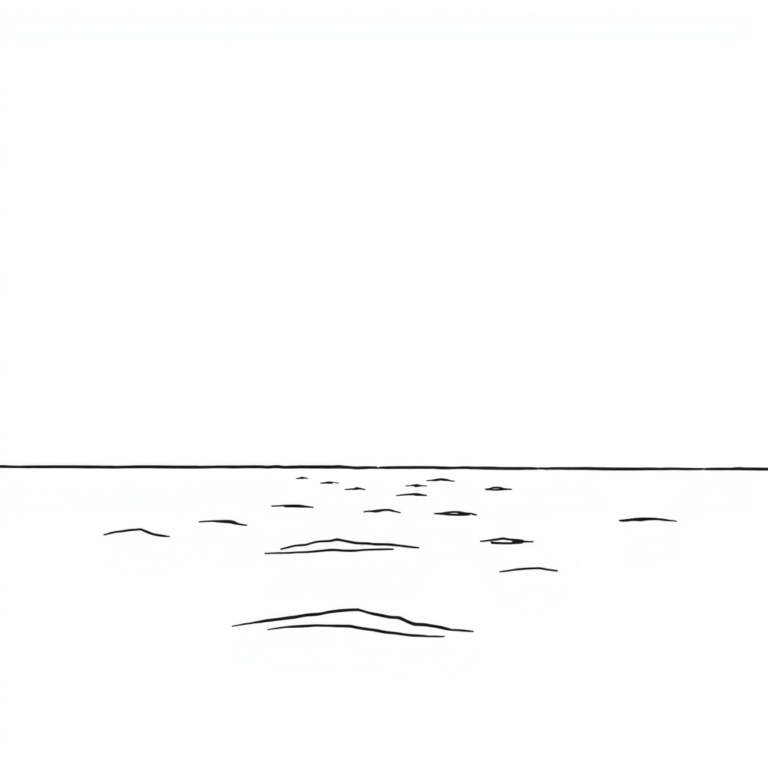 Zee aan de horizon