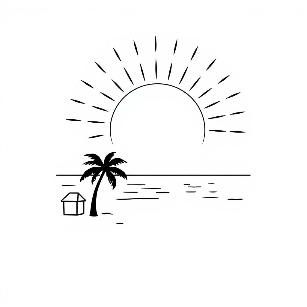 Zomerzon over het Strand
