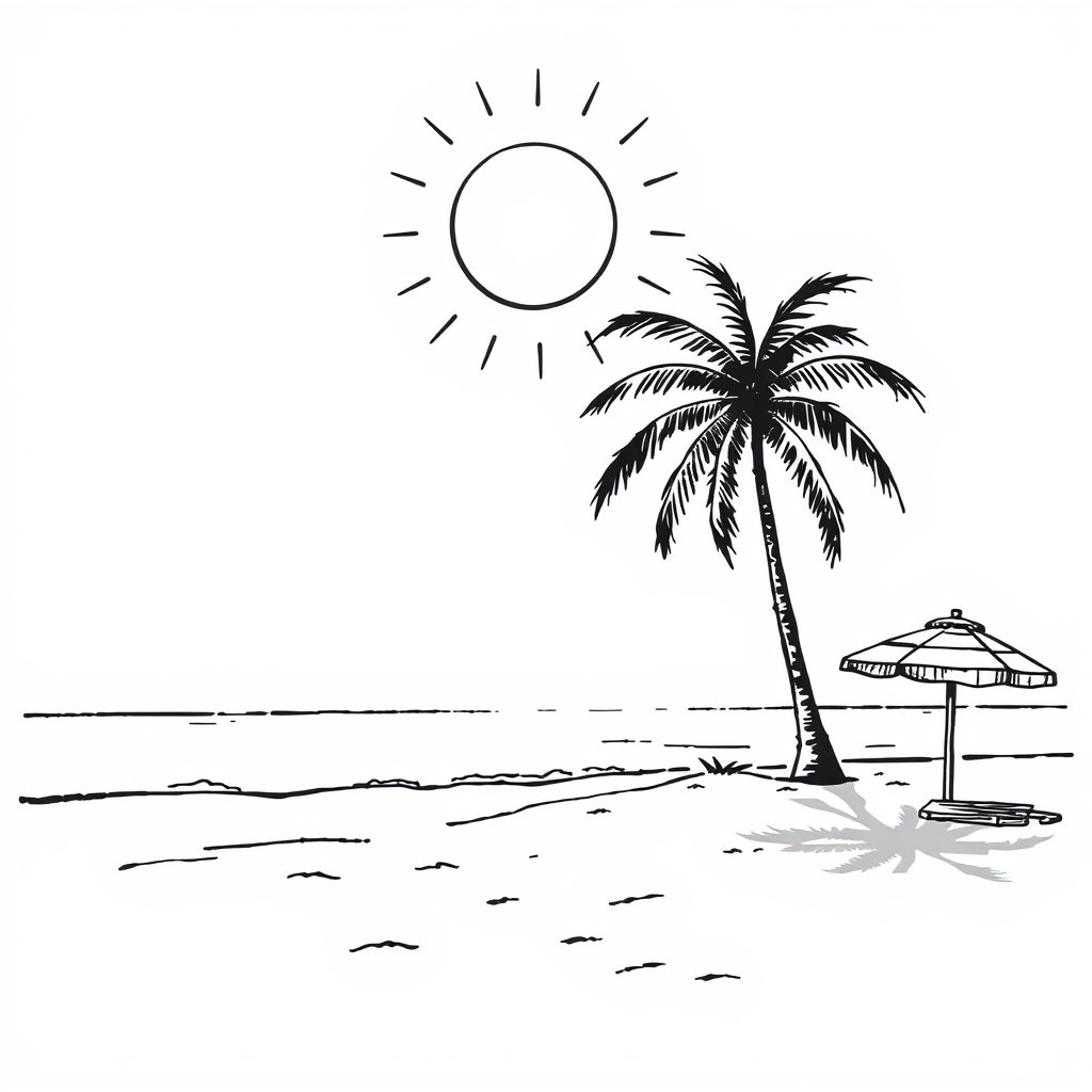 Zomerzon op het Strand