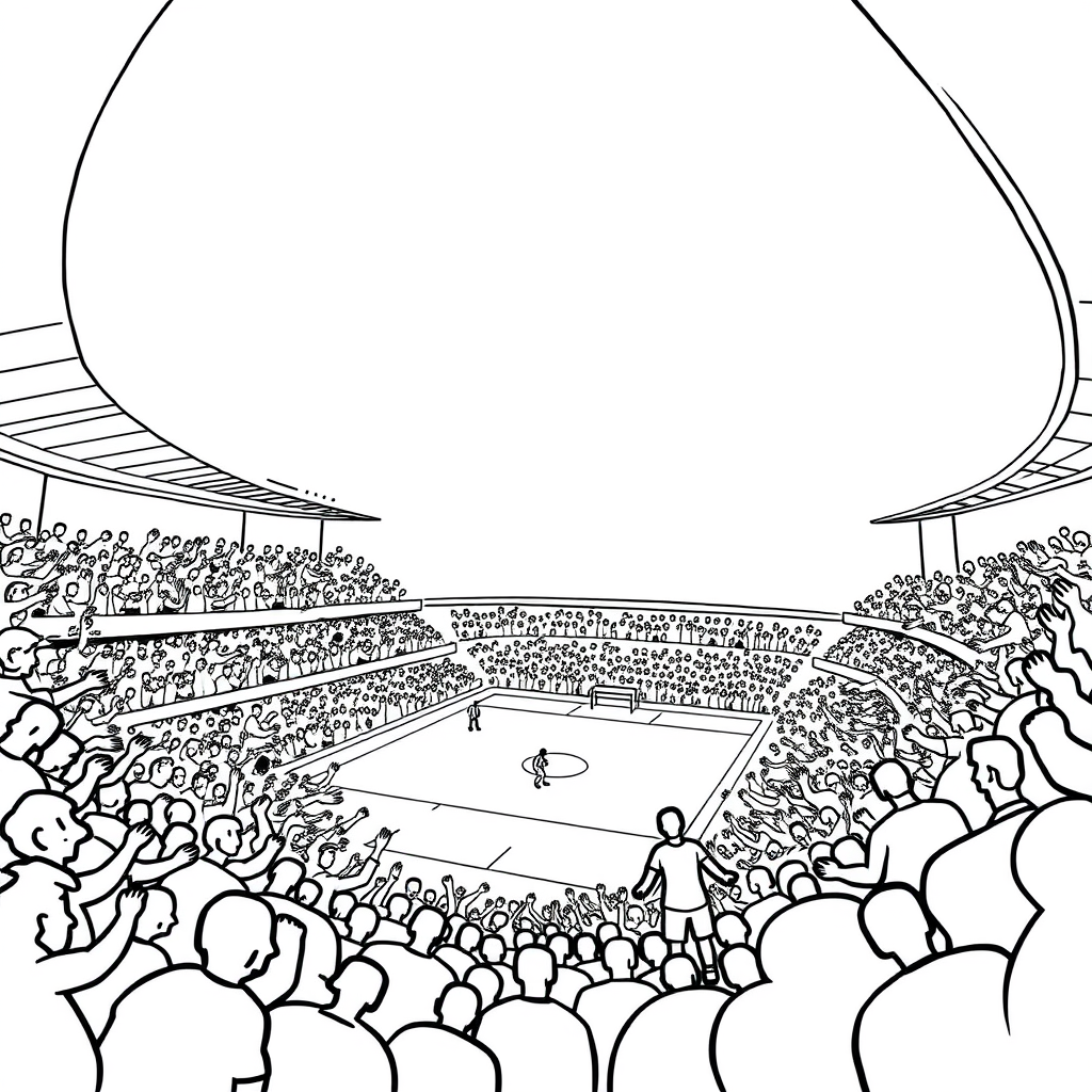 Voetbalfanatie in de stadion