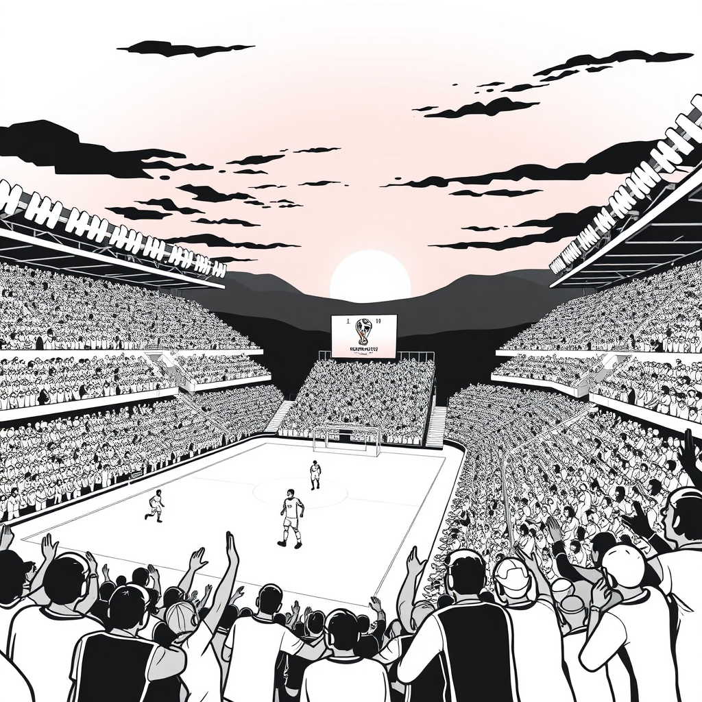 Sfeer in het wk stadion