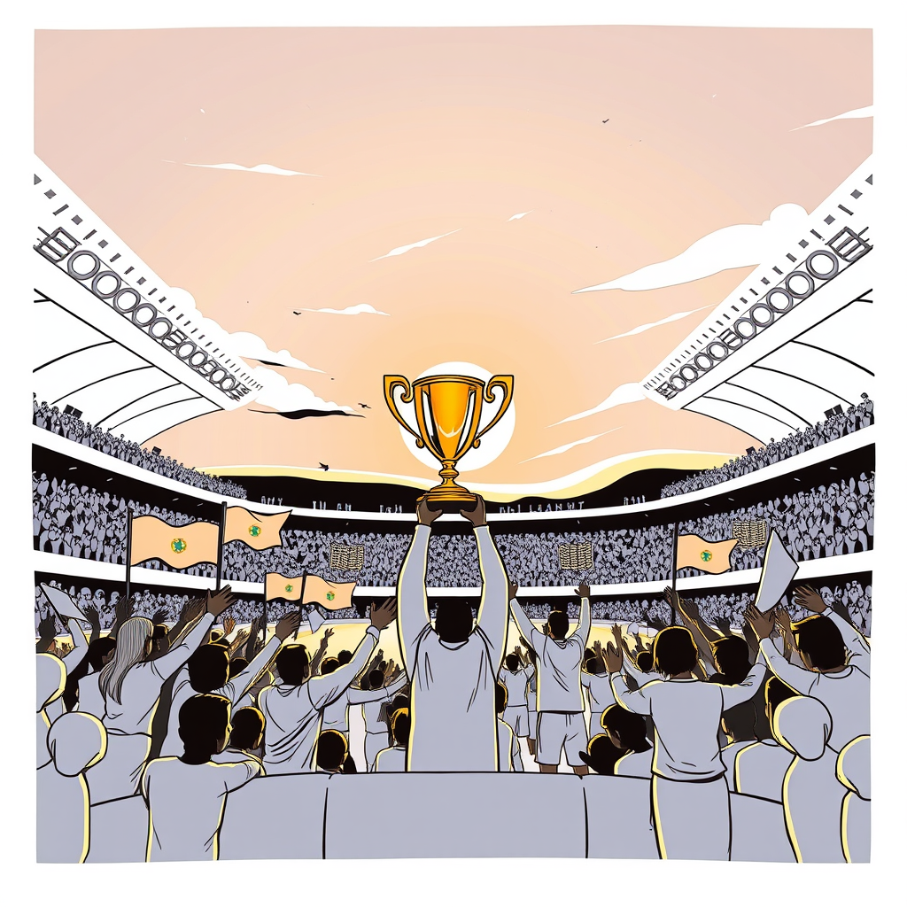 Goud in het stadion