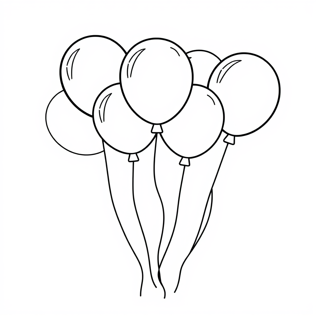 Ballonnen Kleurplaat
