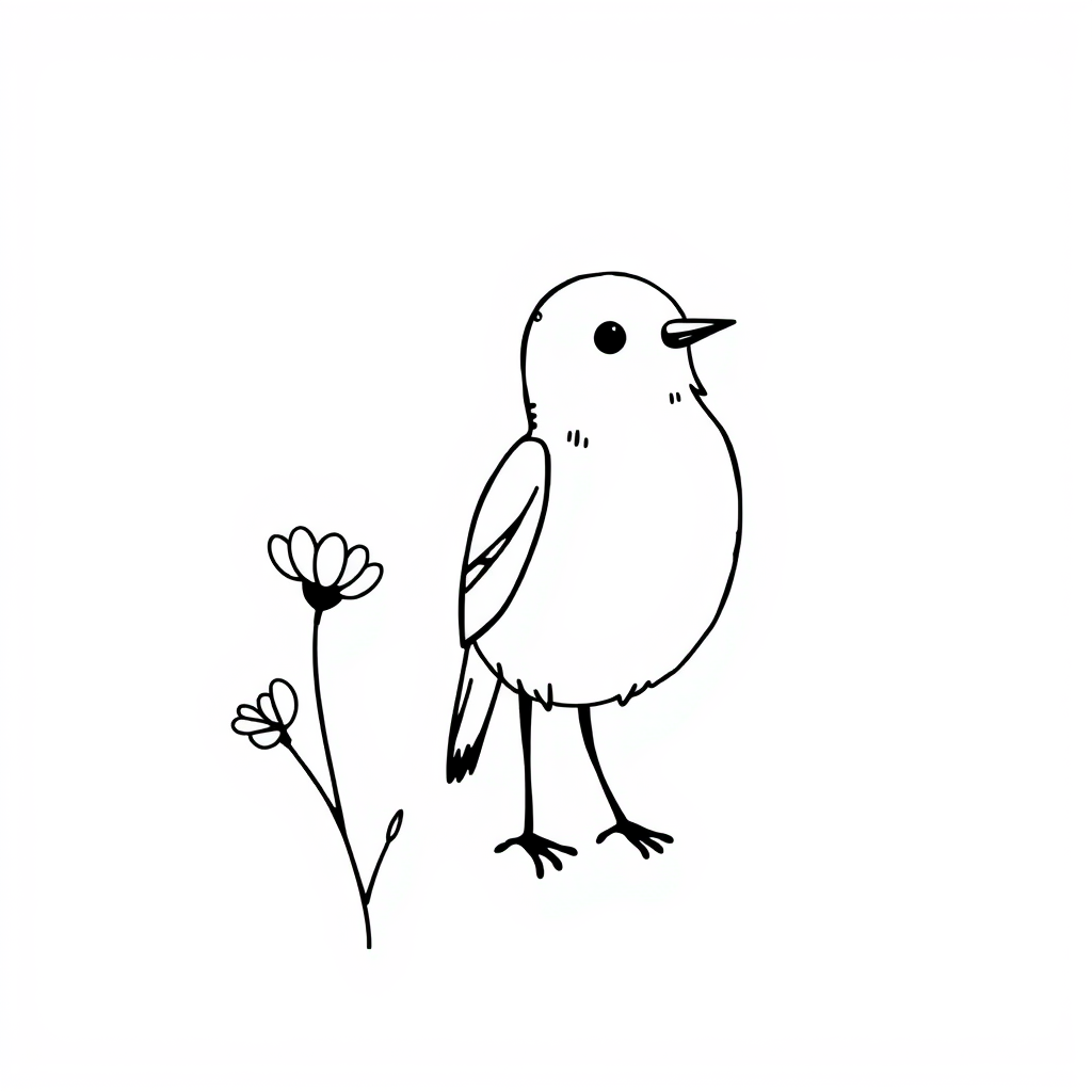 Bijen en Bloemen Kleurplaat