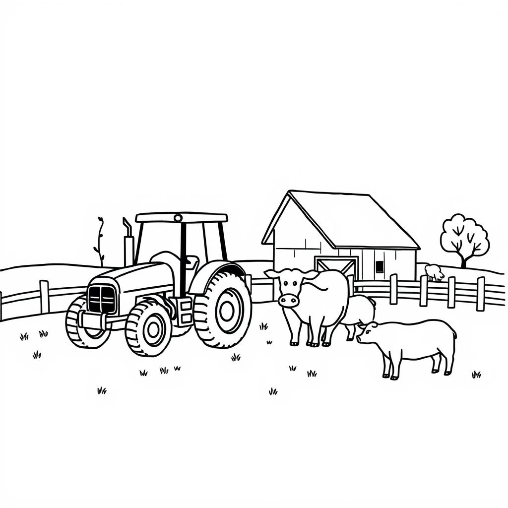 Boerderijvriendjes Kleurplaat