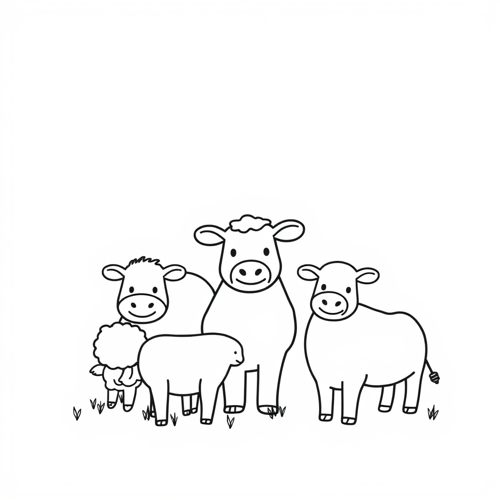 Boerderijdieren Kleurplaat