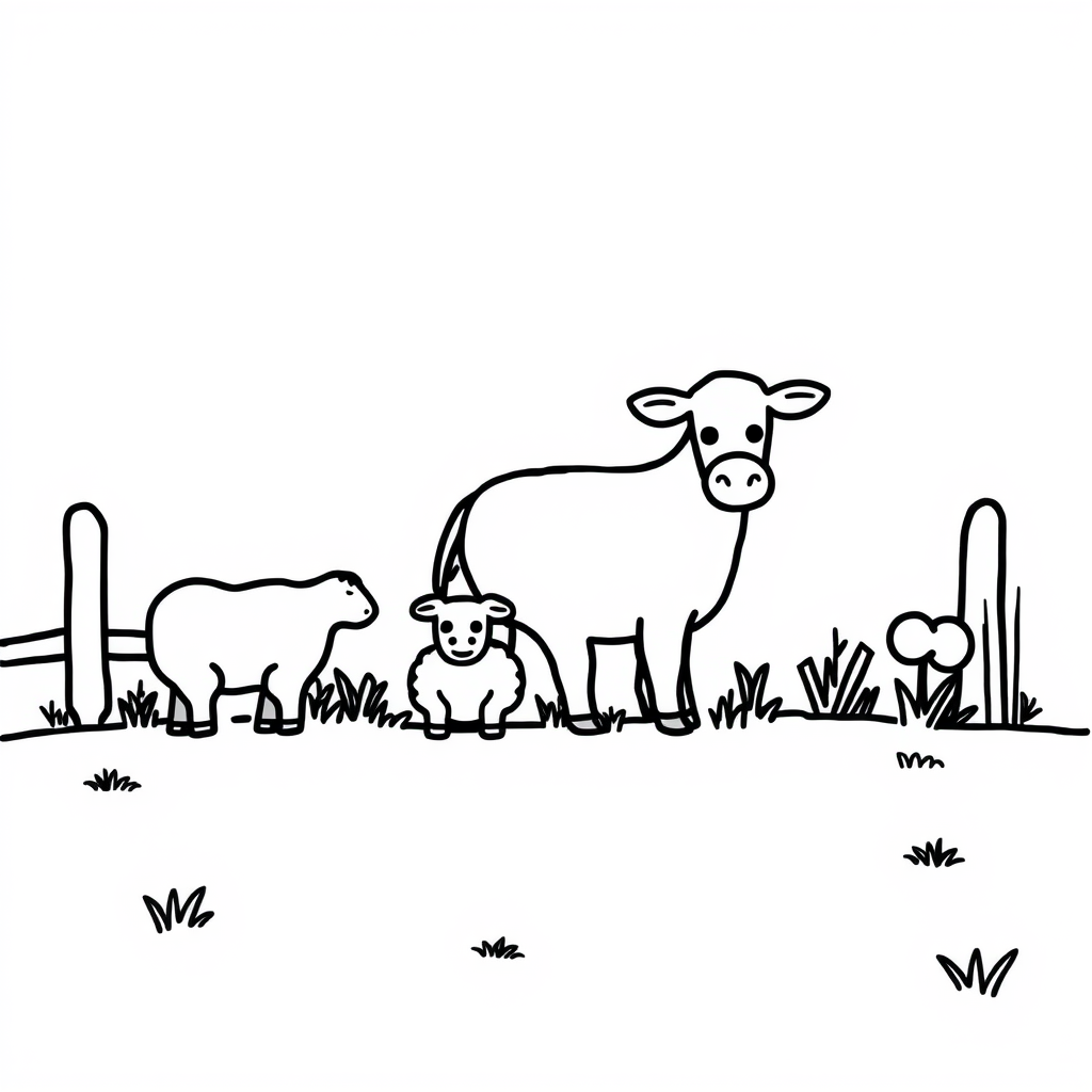 Boerderijdieren Kleurplaat