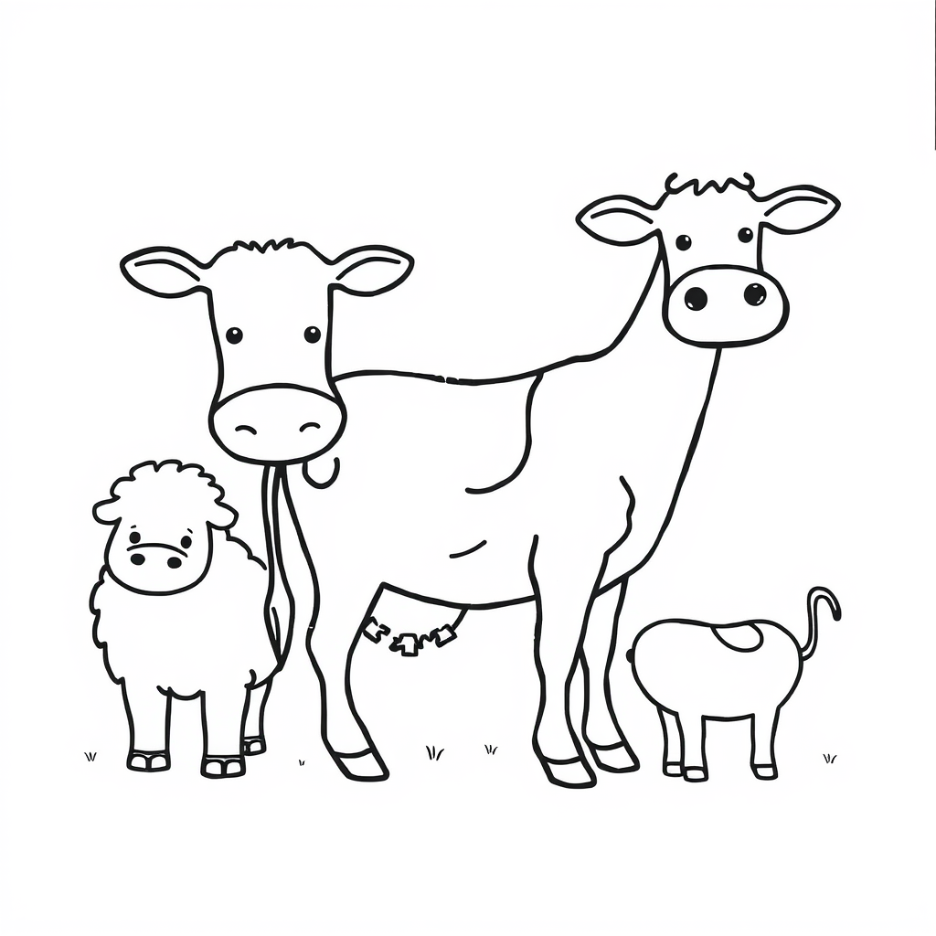 Boerderijdieren Kleurplaat