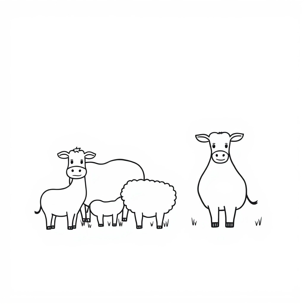 Boerderijdieren Kleurplaat