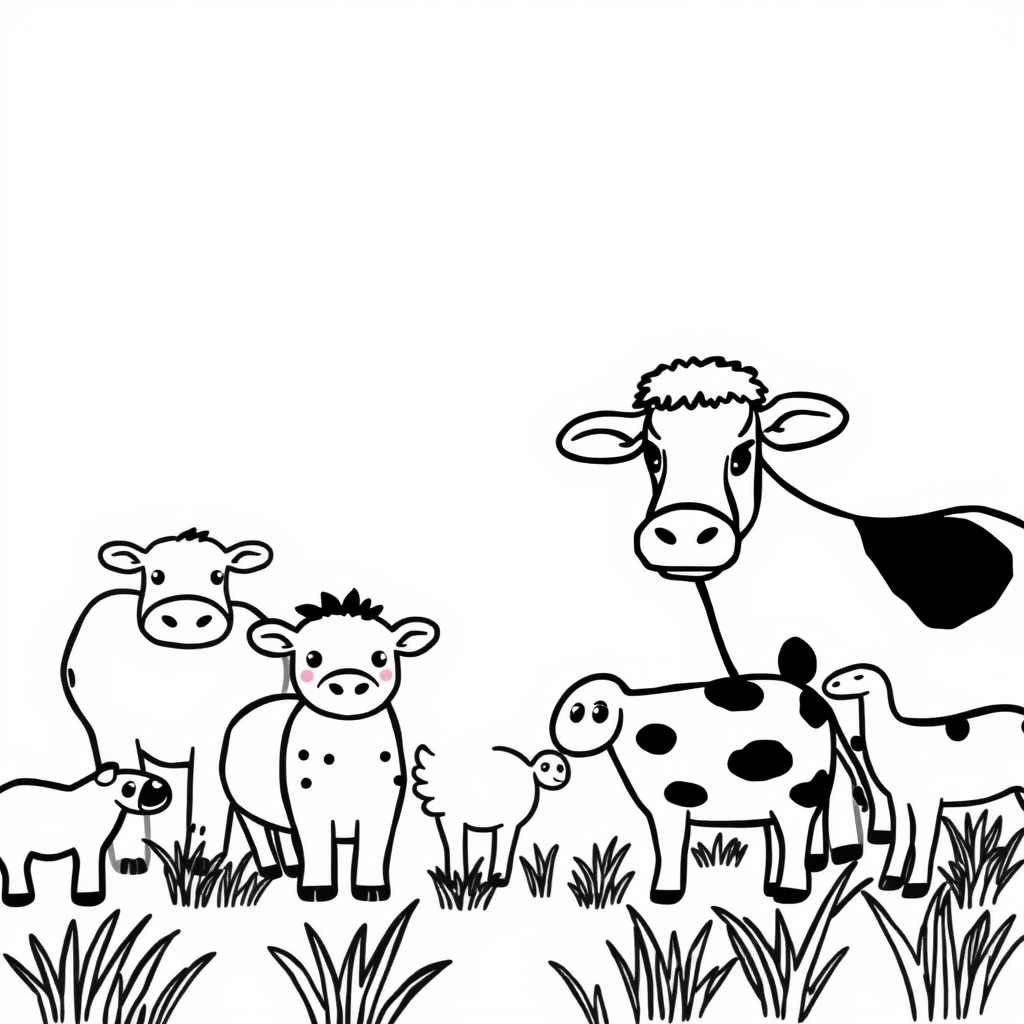 Boerderijdieren Kleurplaat