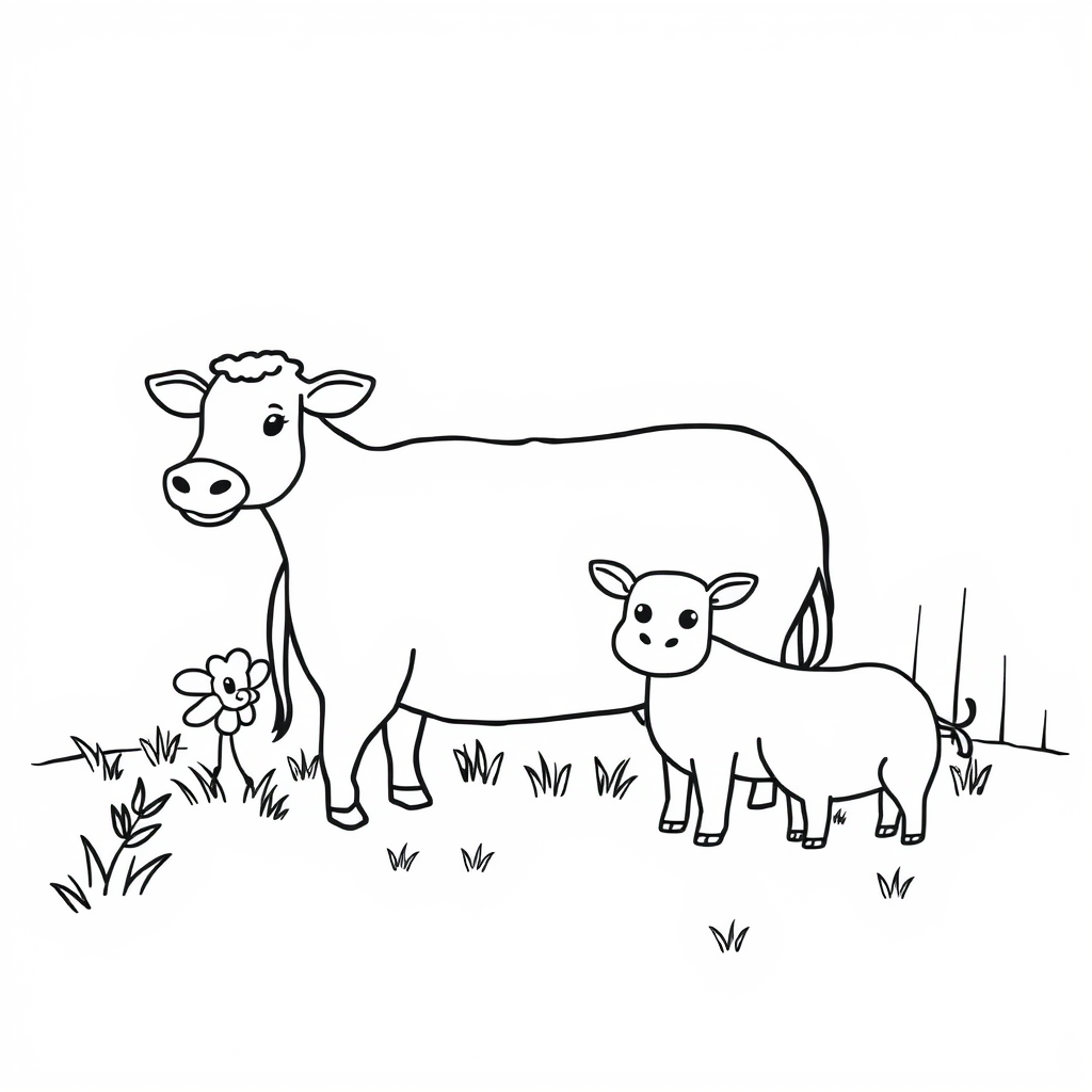 Boerderijdieren Kleurplaat