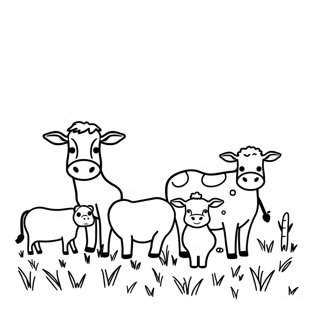 Boerderijdieren Kleurplaat