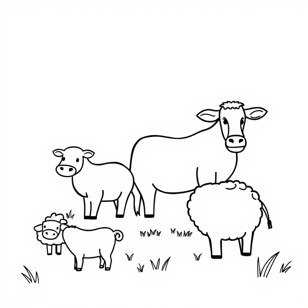 Boerderijdieren Kleurplaat