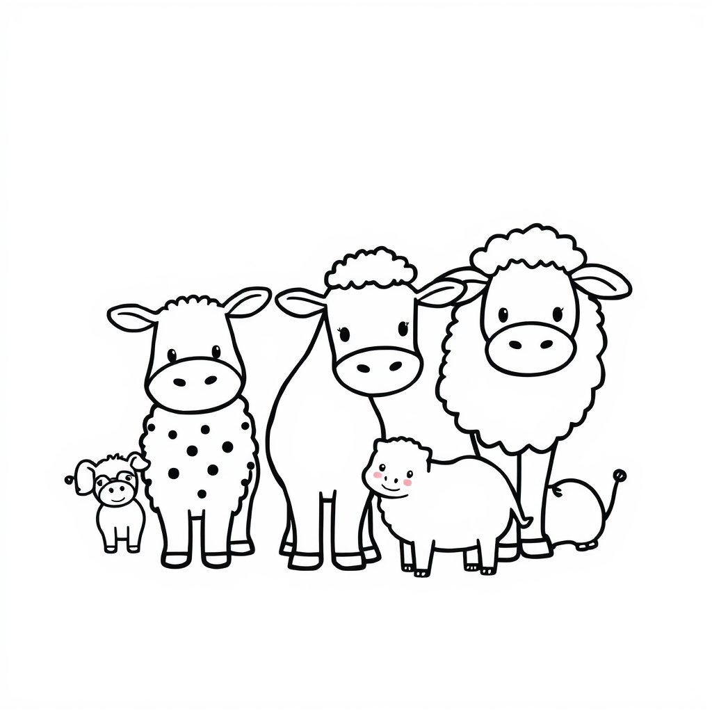 Boerderijdieren Kleurplaat