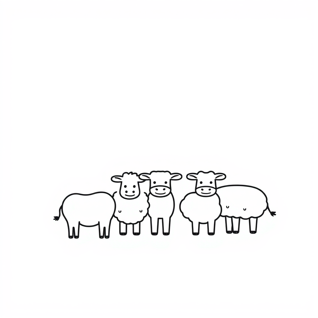 Boerderijdieren Kleurplaat