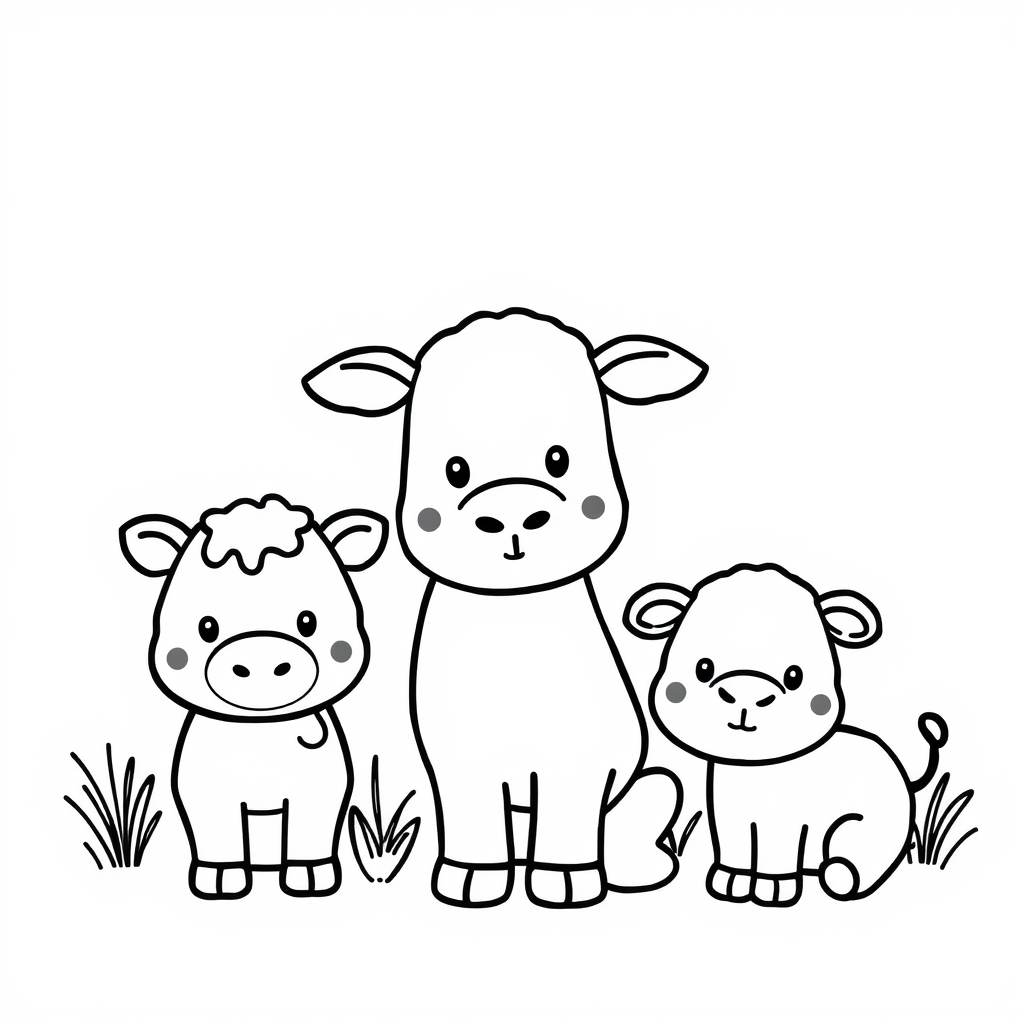 Boerderijdieren Kleurplaat
