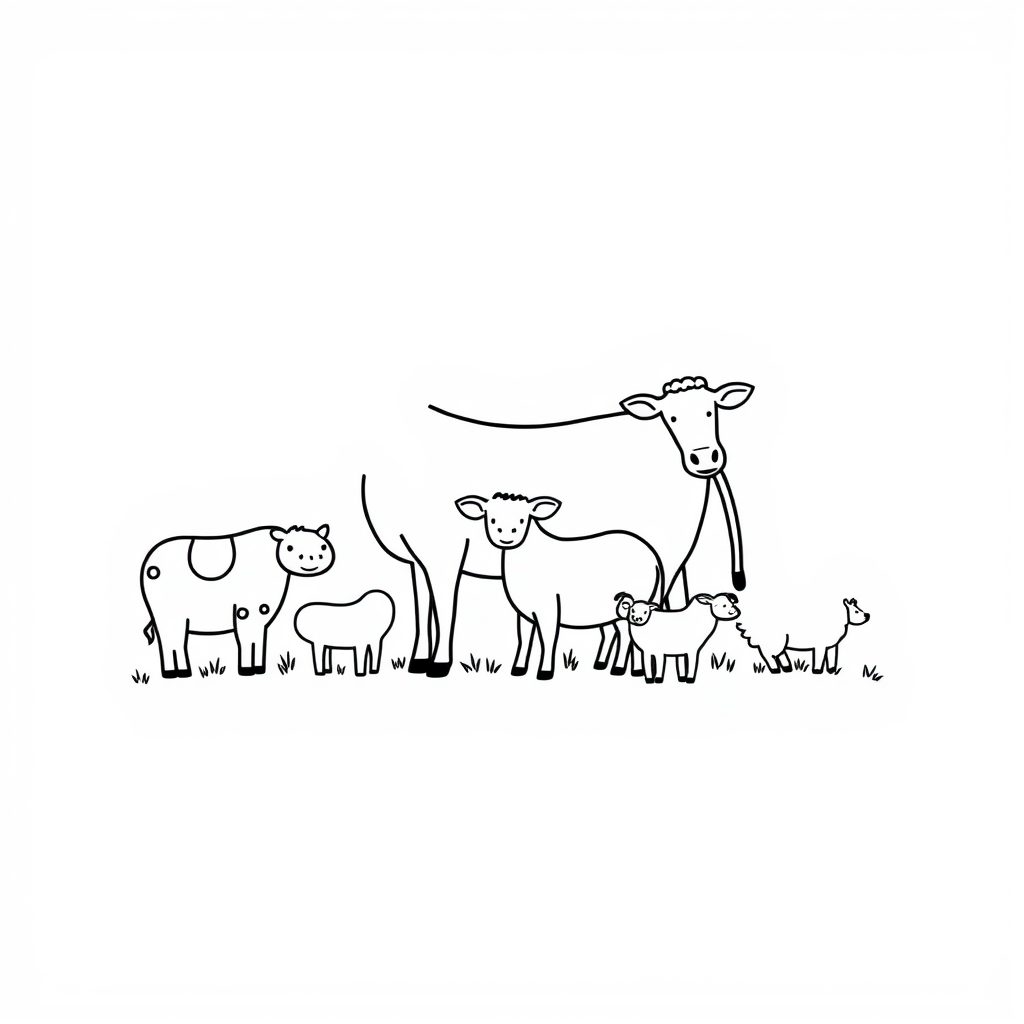 Boerderijdieren Kleurplaat