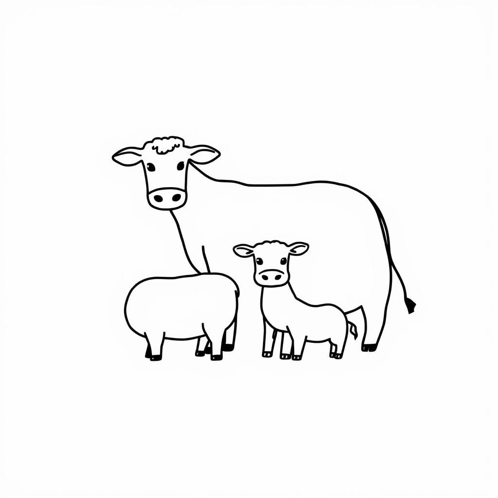Boerderijdieren Kleurplaat