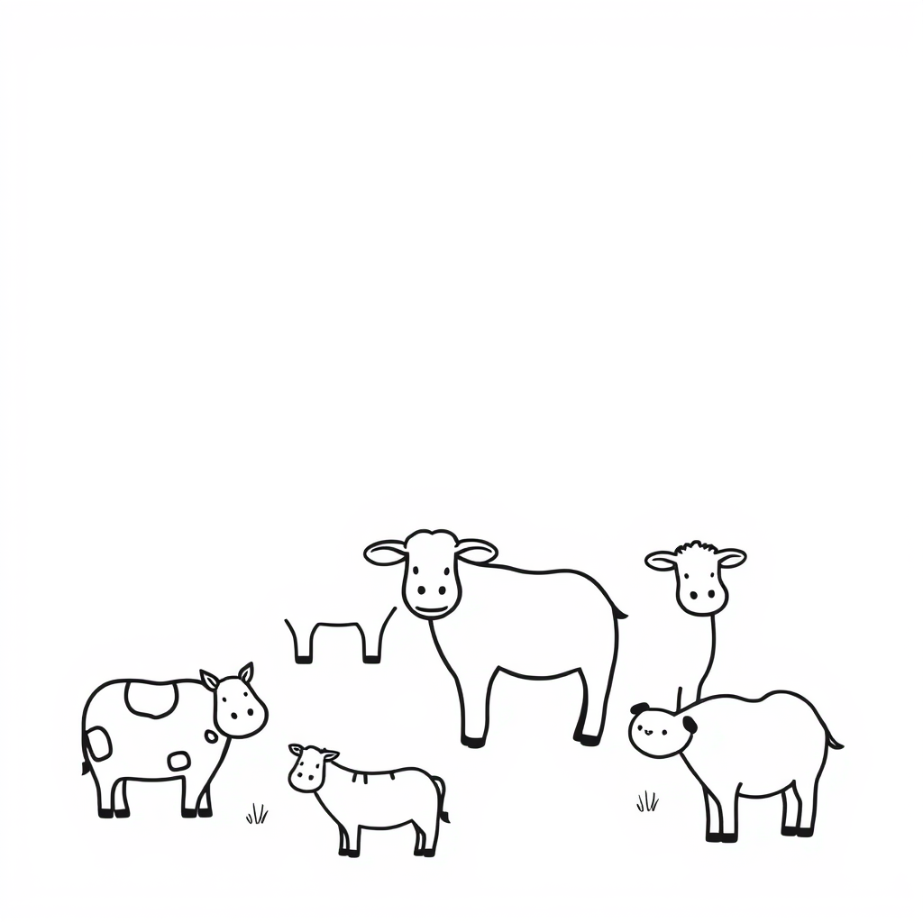 Boerderijdieren Kleurplaat