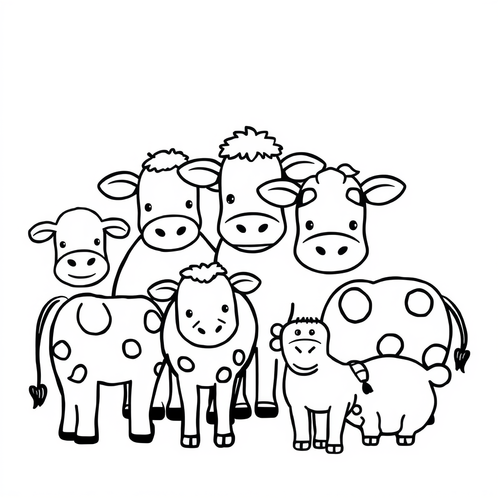 Boerderijdieren Kleurplaat