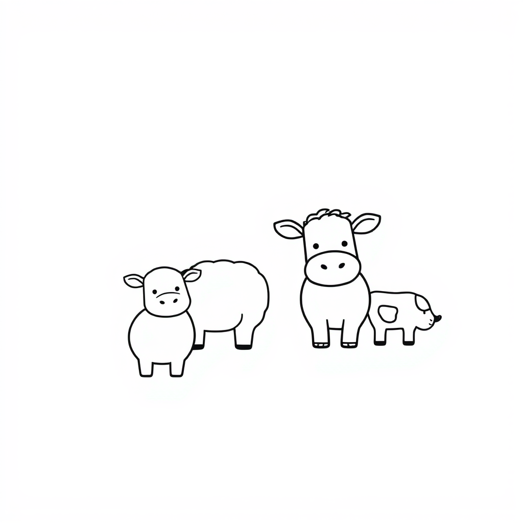 Boerderijdieren Kleurplaat