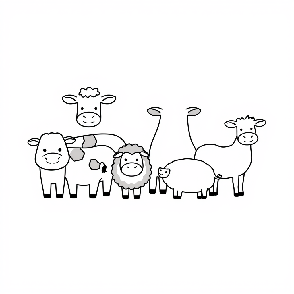 Boerderijdieren Kleurplaat