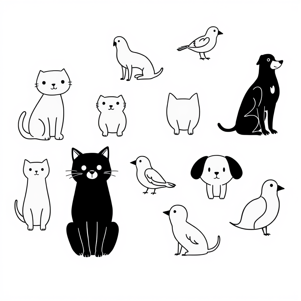 Dierenvriendjes Kleurplaat