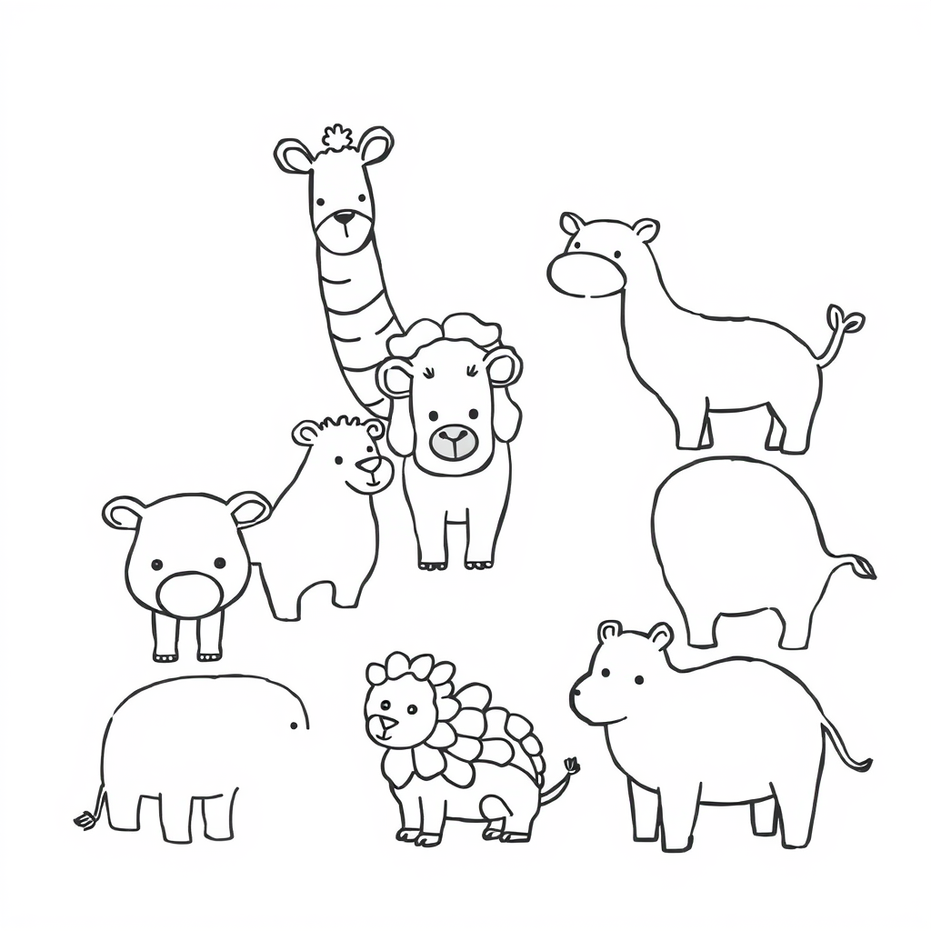 Dierenkleurplaat
