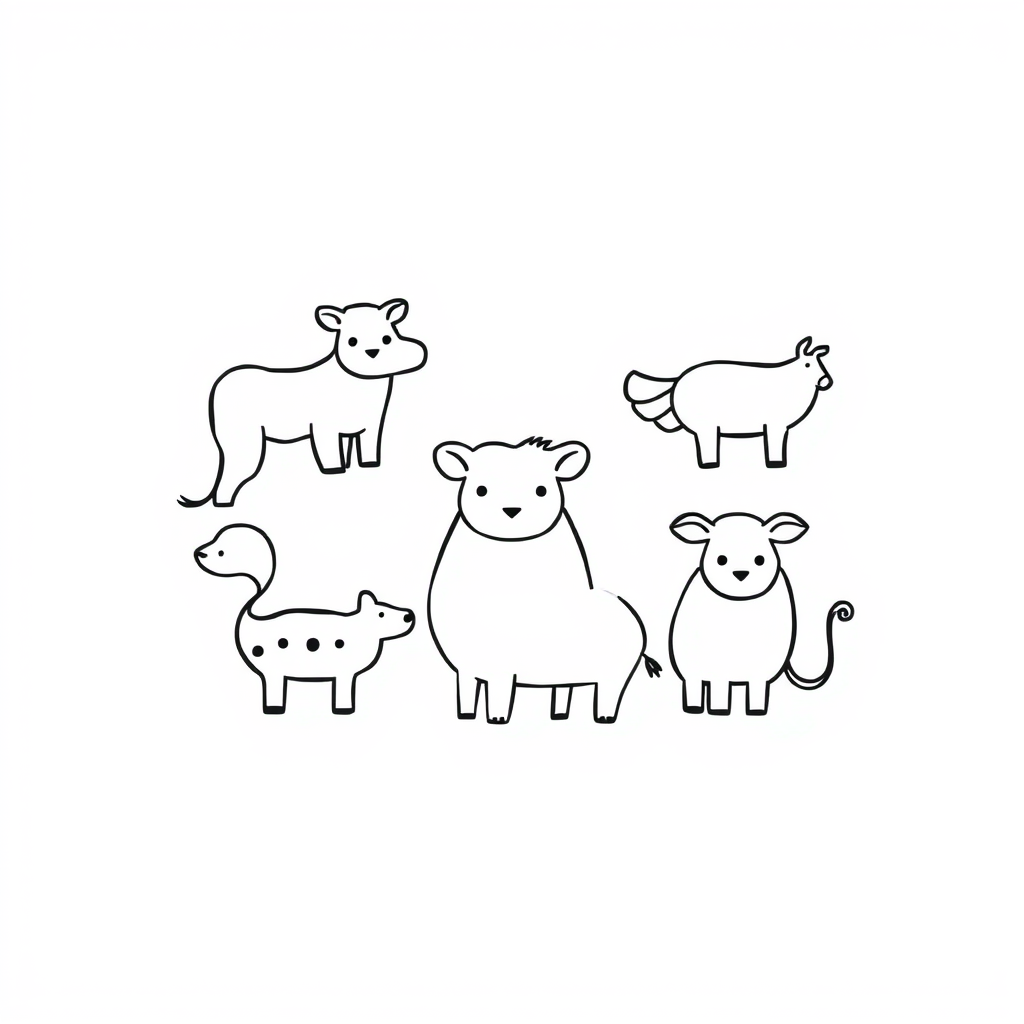 Kleine Dieren Kleurplaat