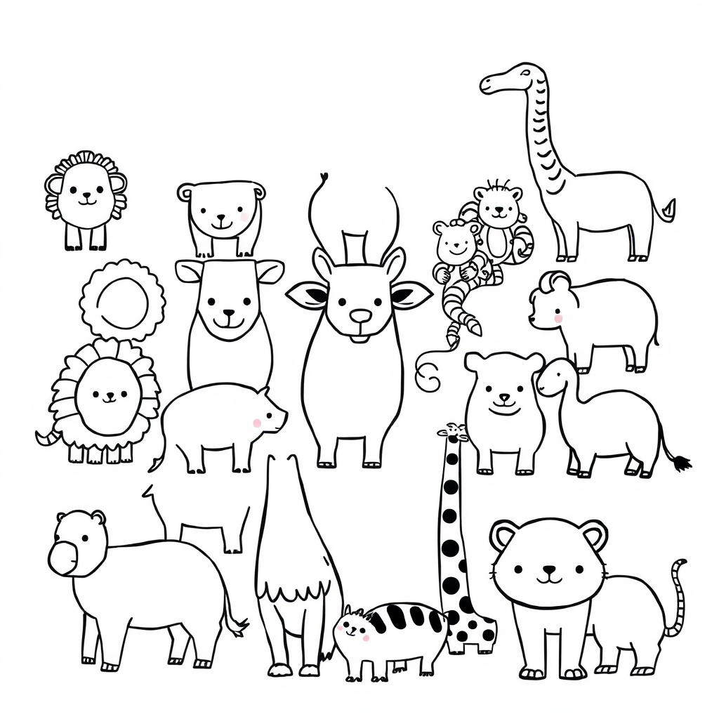 Dierenkoningje Kleurplaat