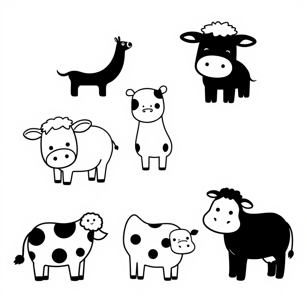 Dierenpaardjes Kleurplaat