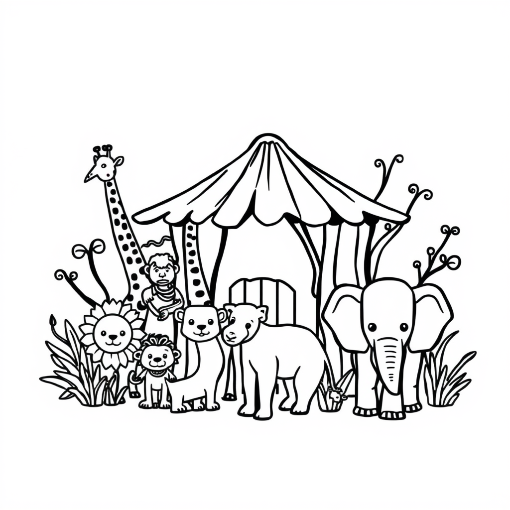 Dierenpaleis Kleurplaat