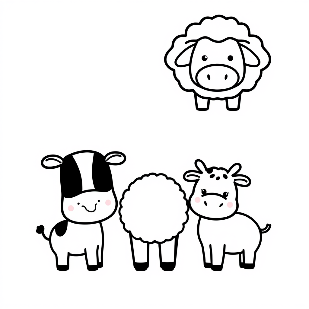 Dierenvriendjes Kleurplaat
