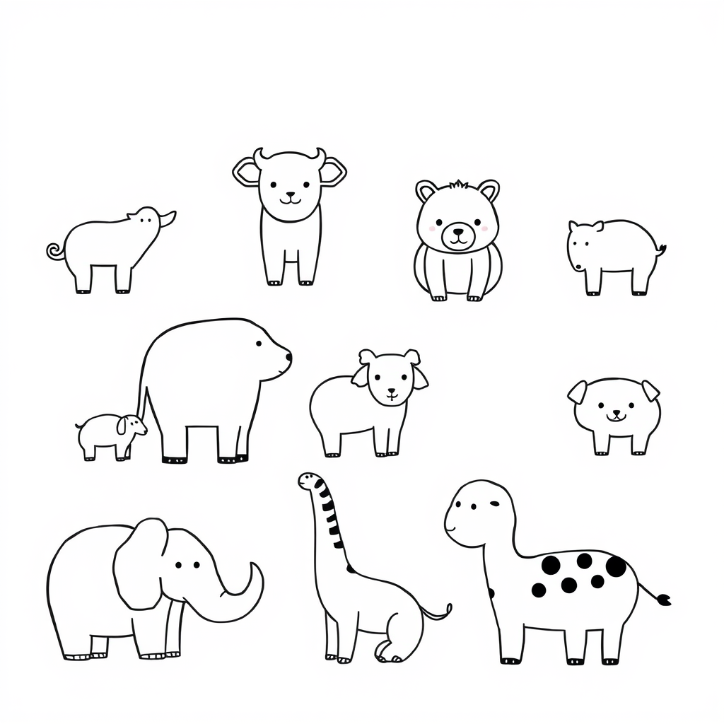 Dierenvriendjes Kleurplaat