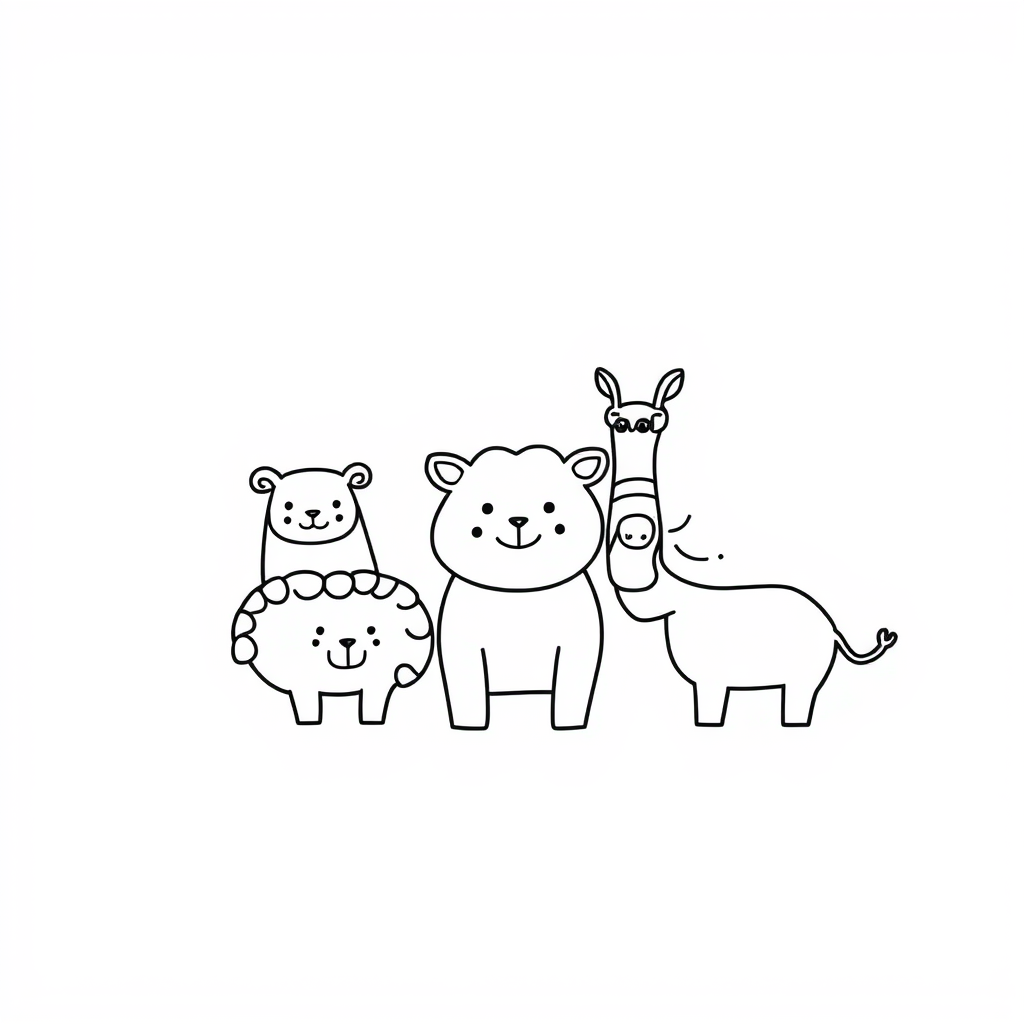 Dierenliefhebbers Kleurplaat