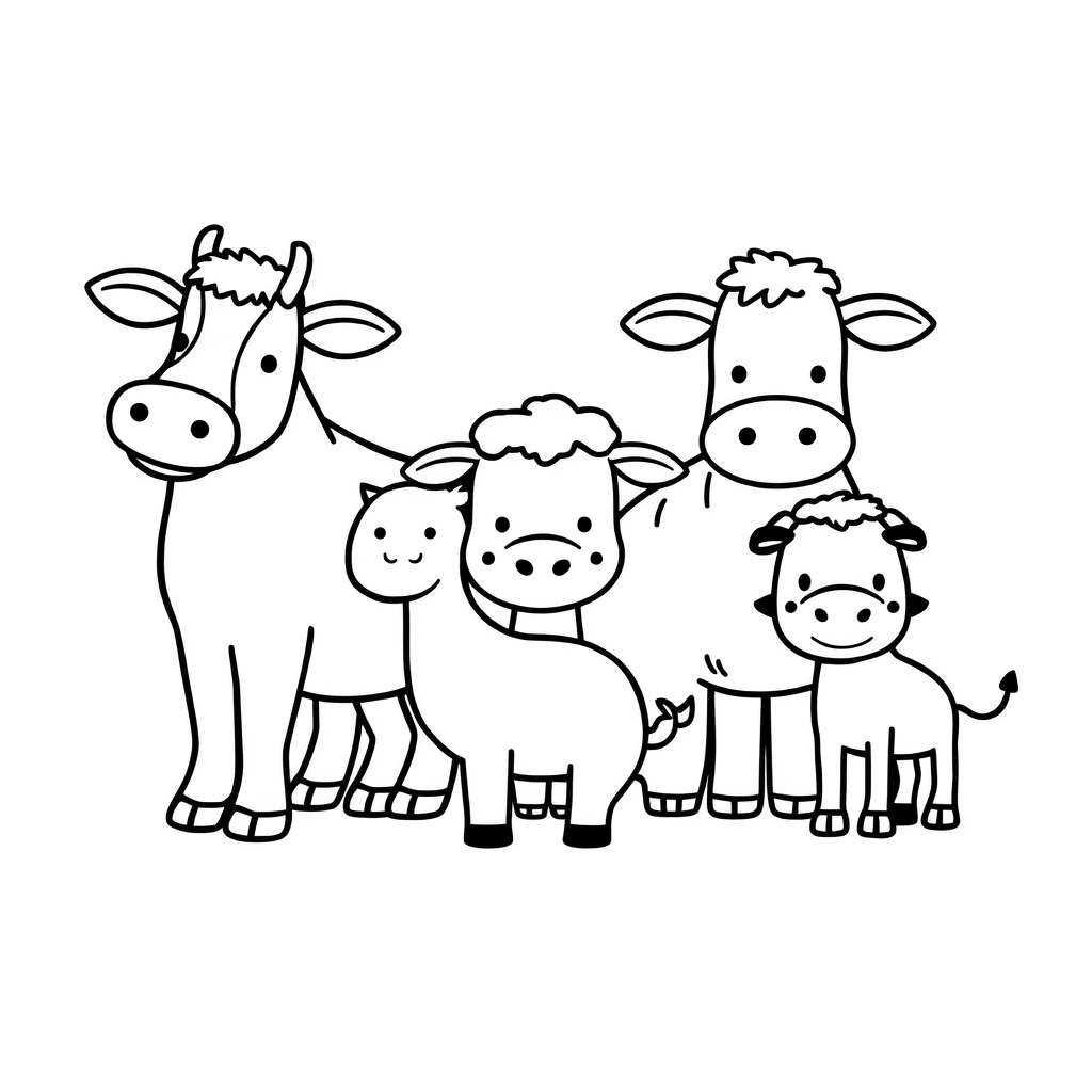 Dierenvriendjes Kleurplaat