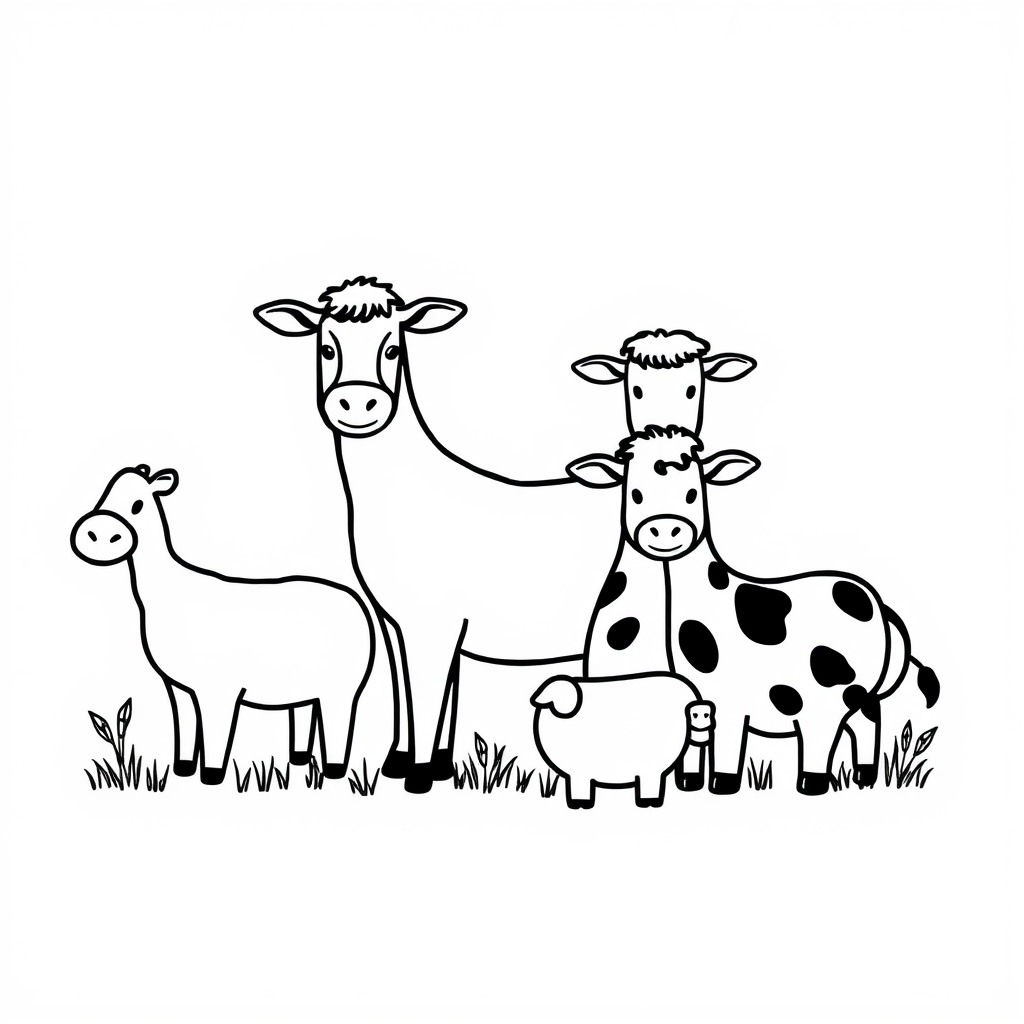 Dierenvriendjes Kleurplaat
