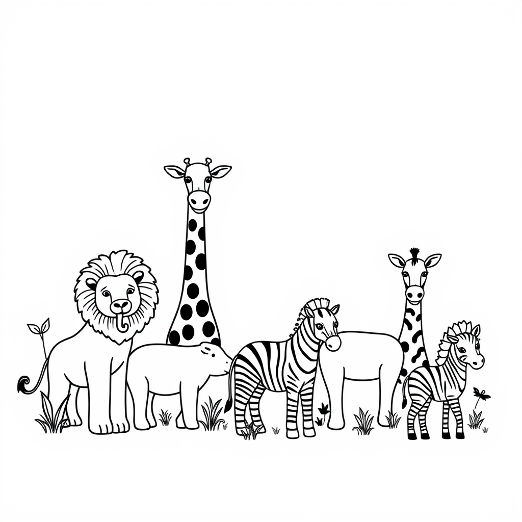 Dierenkleurplaat